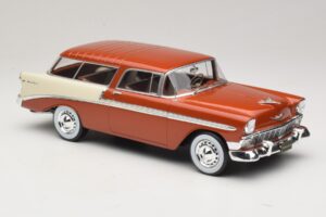 Chevrolet Bel Air Nomad Brun Metallic & Creme KK-Scale 1:18 KKDC181294 Metal — billede 4 af 6