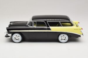 Chevrolet Bel Air Nomad Custom Sort & Lysegul KK-Scale 1:18 KKDC181293 Metal — billede 3 af 6