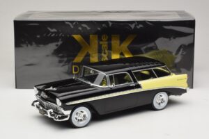 Chevrolet Bel Air Nomad Custom Sort & Lysegul KK-Scale 1:18 KKDC181293 Metal — billede 6 af 6