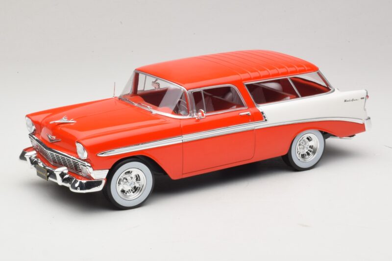 Chevrolet Bel Air Nomad Custom Lyserød & Hvid KK-Scale 1:18 KKDC181291 Metal