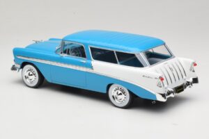 Chevrolet Bel Air Nomad Turkis & Hvid KK-Scale 1:18 KKDC181292 Metal — billede 5 af 6