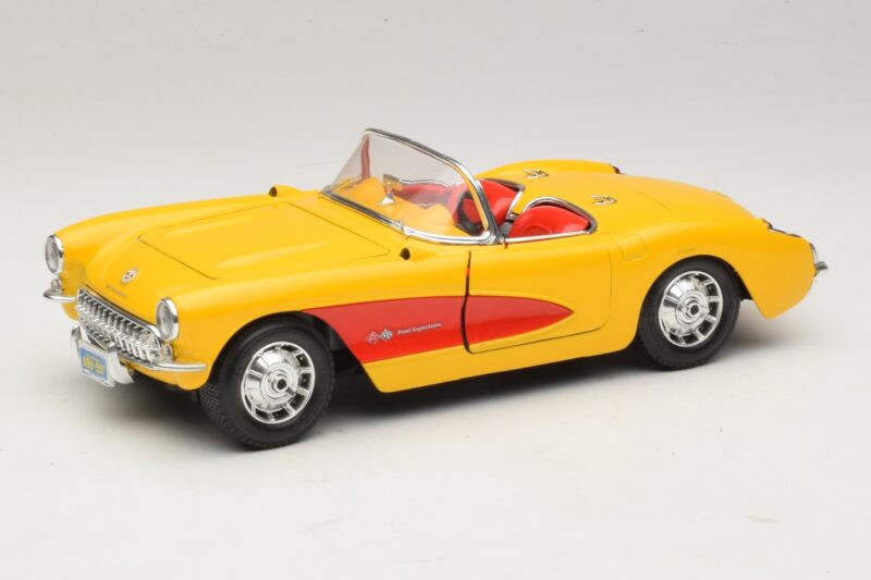 Chevrolet Corvette C1 Cabriolet Gul Rød Bburago 1:18 3034-M2 Metal