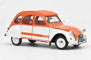 Citroen 2CV Spot Orange & Hvid Norev 1:18 181473 Metal — billede 2 af 3