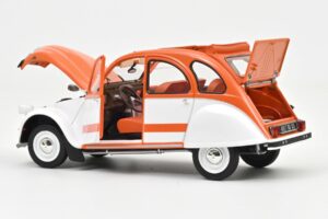 Citroen 2CV Spot Orange & Hvid Norev 1:18 181473 Metal — billede 3 af 3
