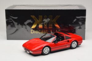 Ferrari 328 GTS Rød Med Sort Interiør KK-Scale 1:18 KKDC180551 Metal — billede 7 af 7