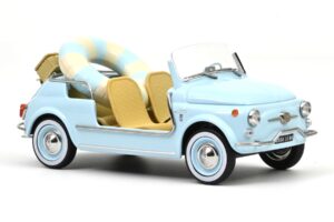 Fiat 500 Jolly Blå Norev 1:18 187793 Metal