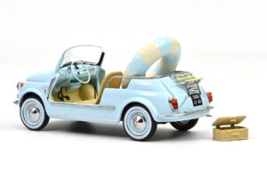 Fiat 500 Jolly Blå Norev 1:18 187793 Metal — billede 2 af 5