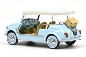 Fiat 500 Jolly Blå Norev 1:18 187793 Metal — billede 3 af 5