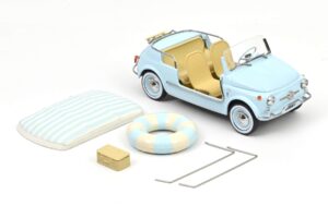 Fiat 500 Jolly Blå Norev 1:18 187793 Metal — billede 5 af 5
