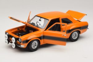 Ford Escort Mk1 RS1600 AVO Orange Med Sorte Striber Minichamps 1:18 100688104 Metal — billede 2 af 8