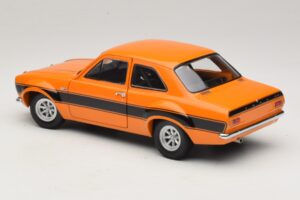 Ford Escort Mk1 RS1600 AVO Orange Med Sorte Striber Minichamps 1:18 100688104 Metal — billede 7 af 8