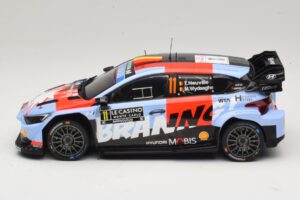 Hyundai i20 N Rally1 #11 T. Neuville / M. Wydaeghe Rally Monte Carlo 2026 IXO 1:18 18RMC270B Metal — billede 3 af 6