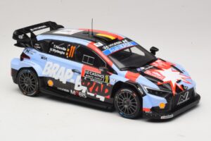 Hyundai i20 N Rally1 #11 T. Neuville / M. Wydaeghe Rally Monte Carlo 2026 IXO 1:18 18RMC270B Metal — billede 4 af 6