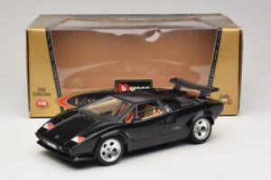 Lamborghini Countach 5000 Quattrovalvole Sort Bburago 1:18 3337 Metal — billede 8 af 8