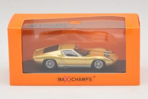 Lamborghini Miura P400 Guld Maxichamps 1:43 940103002 Metal — billede 5 af 5