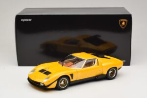 Lamborghini Miura SVR Gul & Sort Kyosho 1:18 08319GY Metal — billede 8 af 8