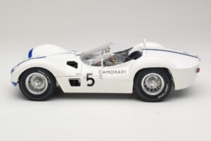 Maserati Tipo 61 #5 Camoradi S. Moss / D. Gurney 1000km Nurburgring Winner 1960 Minichamps 1:12 120601205 Metal — billede 4 af 8