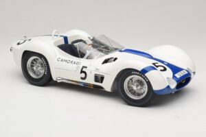 Maserati Tipo 61 #5 Camoradi S. Moss / D. Gurney 1000km Nurburgring Winner 1960 Minichamps 1:12 120601205 Metal — billede 6 af 8