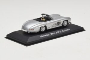Mercedes 300 SL W198 Roadster Sølv Maxichamps 1:43 940039030 Metal — billede 2 af 5