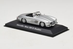 Mercedes 300 SL W198 Roadster Sølv Maxichamps 1:43 940039030 Metal — billede 3 af 5