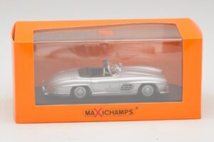 Mercedes 300 SL W198 Roadster Sølv Maxichamps 1:43 940039030 Metal — billede 5 af 5