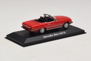 Mercedes 350 SL R107 Rød Maxichamps 1:43 940033432 Metal — billede 2 af 5
