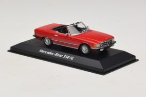 Mercedes 350 SL R107 Rød Maxichamps 1:43 940033432 Metal — billede 3 af 5
