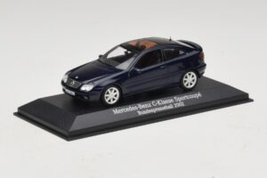 Mercedes C-Class Sportscoupe CL203 Blue Metallic Bundespressball Minichamps 1:43 MB010 Metal — billede 2 af 5