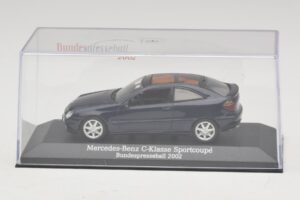 Mercedes C-Class Sportscoupe CL203 Blue Metallic Bundespressball Minichamps 1:43 MB010 Metal — billede 4 af 5