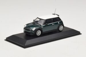 Mini Cooper One R50 Aero Green Med Hvidt Tag Minichamps 1:43 MINI011 Metal — billede 2 af 5