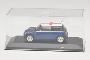Mini Cooper S R53 Blå Med Engelsk Flag Minichamps 1:43 MINI012 Metal — billede 4 af 5