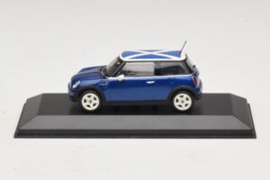 Mini Cooper S R53 Blå Med Skotsk Flag Minichamps 1:43 MINI016 Metal