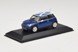 Mini Cooper S R53 Blå Med Skotsk Flag Minichamps 1:43 MINI016 Metal — billede 2 af 5