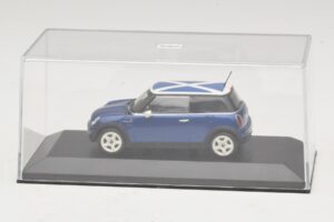 Mini Cooper S R53 Blå Med Skotsk Flag Minichamps 1:43 MINI016 Metal — billede 4 af 5
