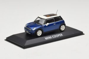 Mini Cooper S R53 Mørkeblå Med Panoramatag Minichamps 1:43 MINI021 Metal — billede 2 af 4