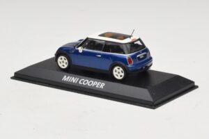 Mini Cooper S R53 Mørkeblå Med Panoramatag Minichamps 1:43 MINI021 Metal — billede 3 af 4