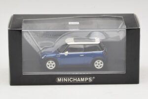 Mini Cooper S R53 Mørkeblå Med Panoramatag Minichamps 1:43 MINI021 Metal — billede 4 af 4
