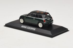 Mini Cooper S R53 Mørkegrøn Med Sort Tag Minichamps 1:43 MINI023 Metal — billede 3 af 5