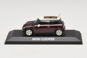 Mini Cooper S R53 Mørkerød Med Panoramatag Minichamps 1:43 MINI019 Metal