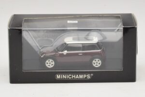 Mini Cooper S R53 Mørkerød Med Panoramatag Minichamps 1:43 MINI019 Metal — billede 4 af 4