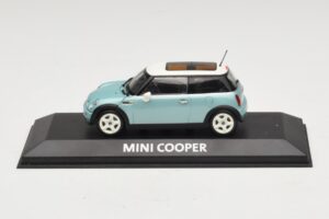 Mini Cooper S R53 Lyseblå Metallic Med Panoramatag Minichamps 1:43 MINI018 Metal