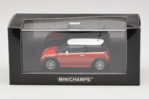 Mini Cooper S R53 Rød Med Hvidt Tag Minichamps 1:43 MINI025 Metal — billede 5 af 5