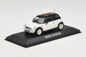 Mini Cooper S R53 Hvid Med Sort Tag Minichamps 1:43 MINI027 Metal — billede 2 af 4