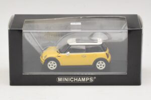 Mini Cooper S R53 Gul Med Gult Panoramatag Minichamps 1:43 MINI029 Metal — billede 4 af 4