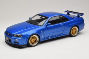 Nissan Skyline GT-R R34 V-Spec II Blå Metallic BBS Fælge KK-Scale 1:12 KKDC120211-2 Metal