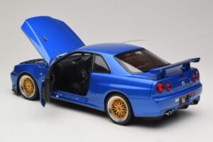 Nissan Skyline GT-R R34 V-Spec II Blå Metallic BBS Fælge KK-Scale 1:12 KKDC120211-2 Metal — billede 5 af 8