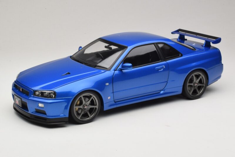 Nissan Skyline GT-R R34 V-Spec II Blå Metallic OEM Fælge KK-Scale 1:12 KKDC120211-1 Metal