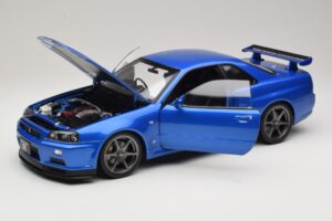 Nissan Skyline GT-R R34 V-Spec II Blå Metallic OEM Fælge KK-Scale 1:12 KKDC120211-1 Metal — billede 2 af 8