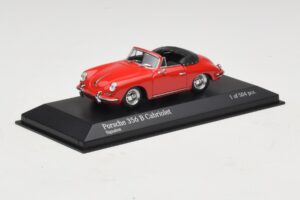 Porsche 356 B Cabriolet Rød Minichamps 1:43 400064331 Metal — billede 2 af 5