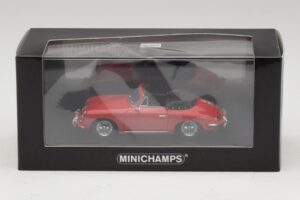 Porsche 356 B Cabriolet Rød Minichamps 1:43 400064331 Metal — billede 5 af 5
